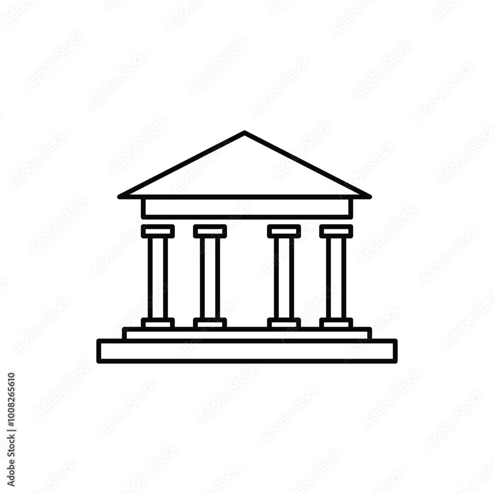 Court icon logo design template isolated illustration Court icon logo design template isolated illustration