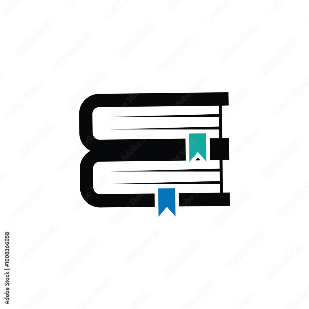 Book icon logo design template isolated illustration Book icon logo design template isolated illustration