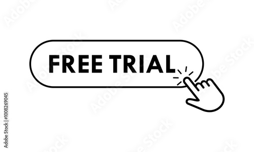 Free trial design logo template illustration