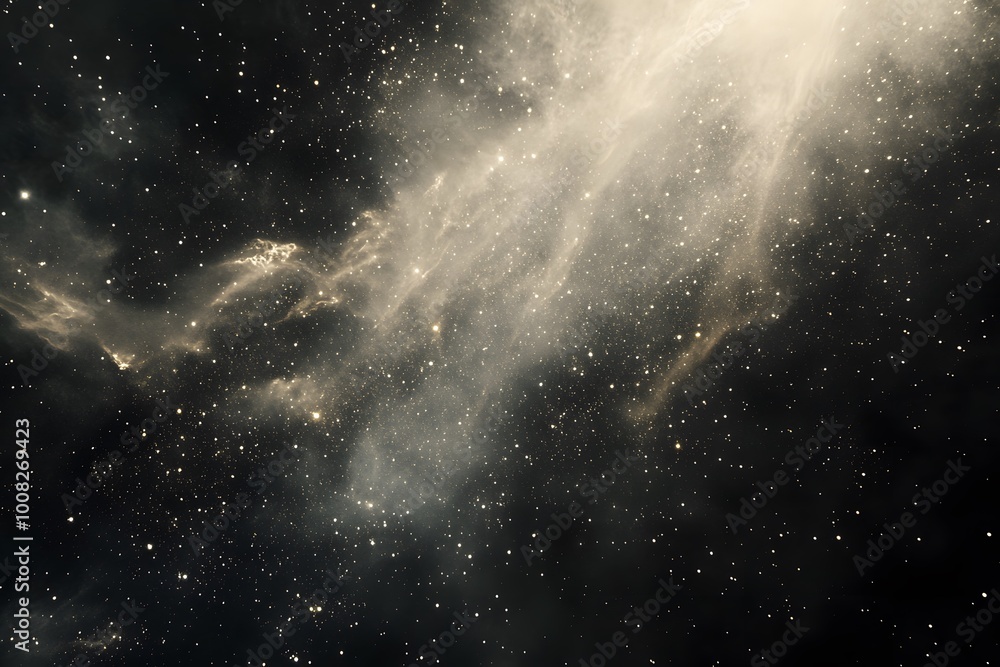 A vast cosmic scene filled with stars and nebulae in space. A vast cosmic scene filled with stars and nebulae in space.