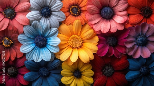 Wallpaper Mural A Colorful Flower Collage Showcasing an Array of Blooms in Various Shapes and Vibrant Hues Torontodigital.ca