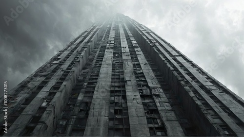Dystopian Brutalism Skyscraper Architecture - Building dystopian brutalism design