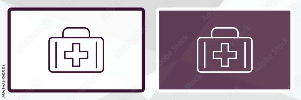 aid outline icon. Linear vector from dentist concept. Thin line white and black aid icon isolated on white and dark background aid outline icon. Linear vector from dentist concept. Thin line white and black aid icon isolated on white and dark background