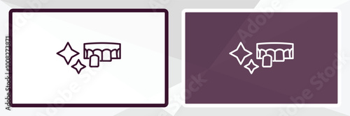 dental veneer outline icon. Linear vector from dentist concept. Thin line white and black dental veneer icon isolated on white and dark background