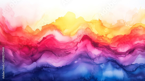 Abstract Watercolor Play – Vibrant splashes of color and organic shapes.