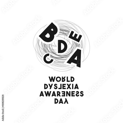 World Dyslexia Awareness Day. Flat design vector. Poster, banner, card, background.