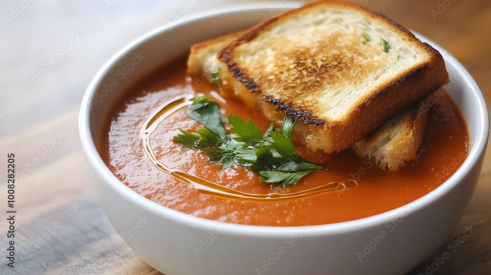 creamy tomato soup with grilled cheese creamy tomato soup with grilled cheese