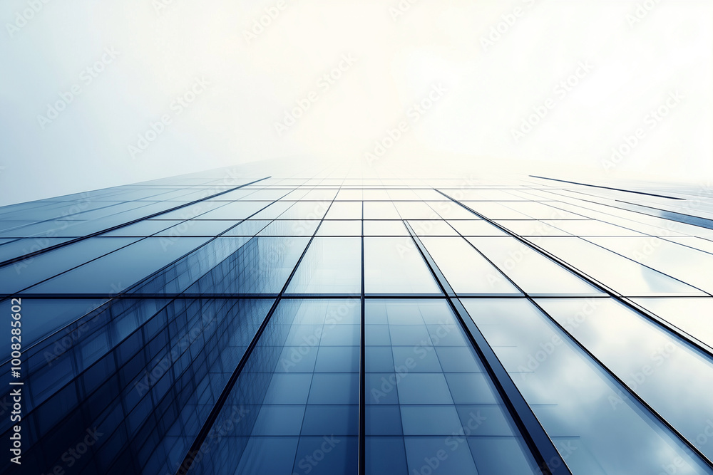 tall building with a blue sky in the background. The sky is clear and the sun is shining brightly tall building with a blue sky in the background. The sky is clear and the sun is shining brightly