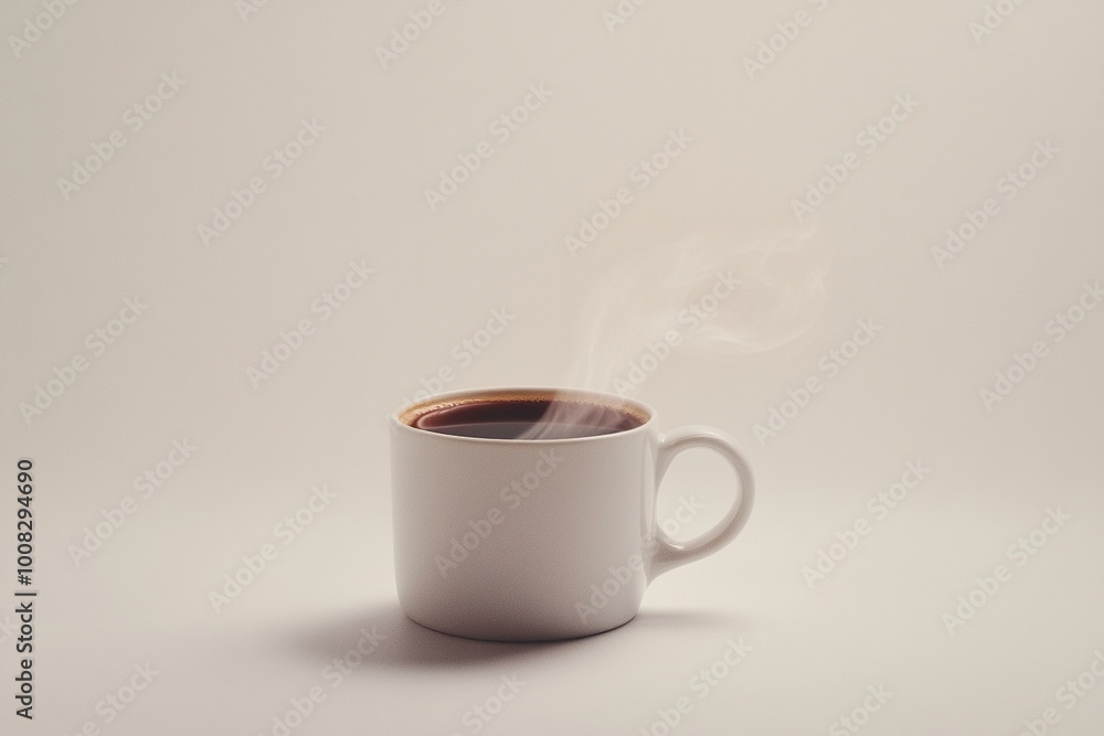 front view of smoking coffee cup on white background. front view of smoking coffee cup on white background.