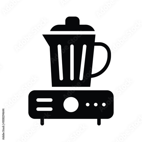 Kitchen appliance, juicer or blender vector design