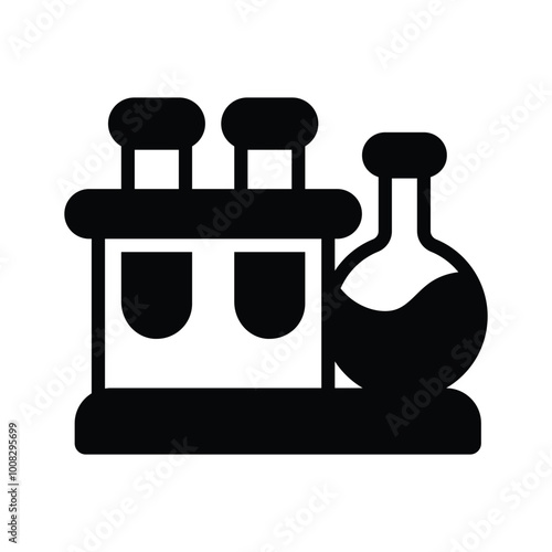 Multiple test tubes filled with liquids for lab experiments and research