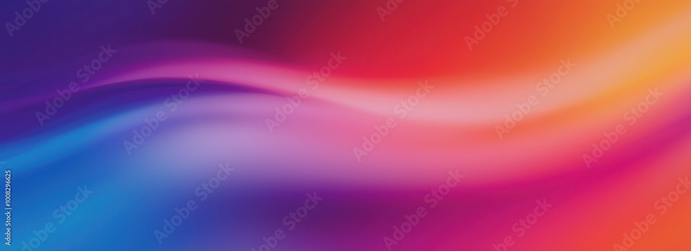 Fototapeta premium A vibrant, abstract background featuring smooth waves of purple, blue, and orange, creating a dynamic and colorful visual flow.