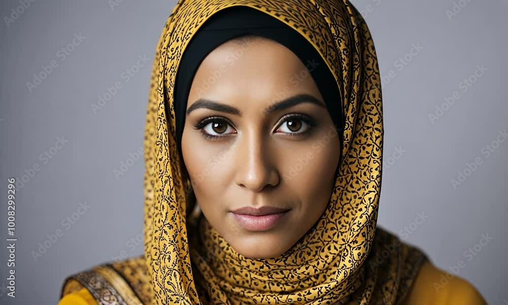 Portrait of a Muslim woman wearing hijab. Portrait of a Muslim woman wearing hijab.