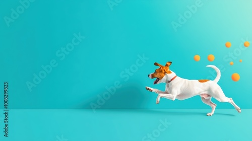 Playful illustration of a dog chasing its tail, with the caption 