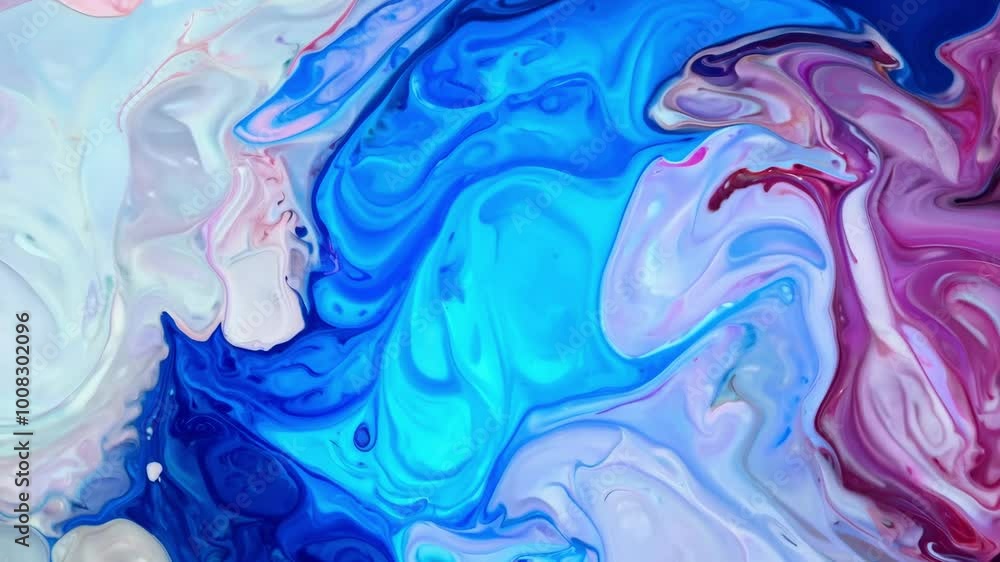 Vibrant abstract swirls in blue and pink fluid art design Vibrant abstract swirls in blue and pink fluid art design