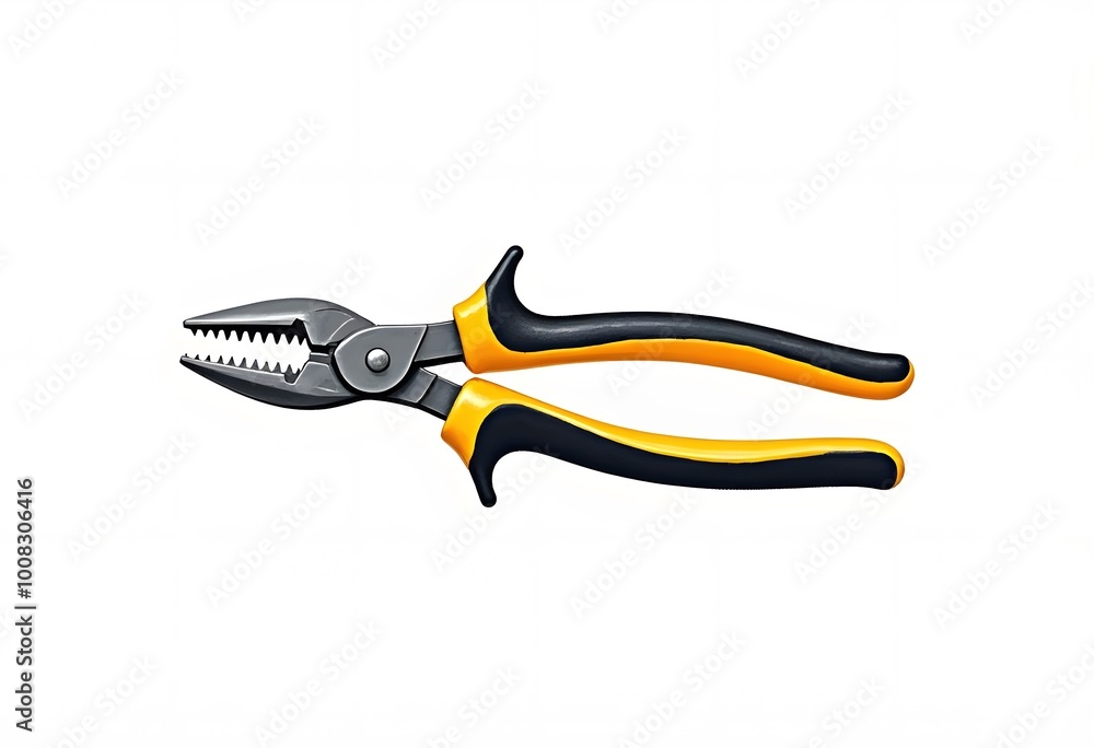 Obraz premium New combination pliers isolated on white. Construction tool 