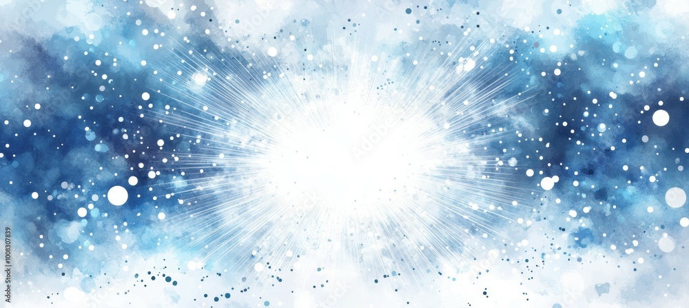 Winter snow sunburst rays explosion background. Watercolor paint. Copy space backdrop. Generative AI technology.
Winter snow sunburst rays explosion background. Watercolor paint. Copy space backdrop. Generative AI technology.