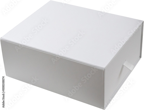 Mockup white box isolated on white background