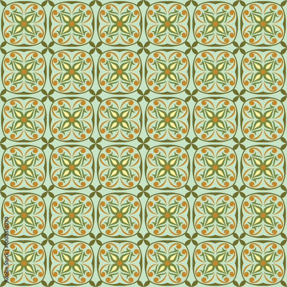 Obraz premium Talavera Tile Vintage Pattern Design