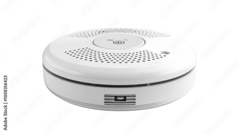 Carbon smoke monoxide detector on white background Carbon smoke monoxide detector on white background