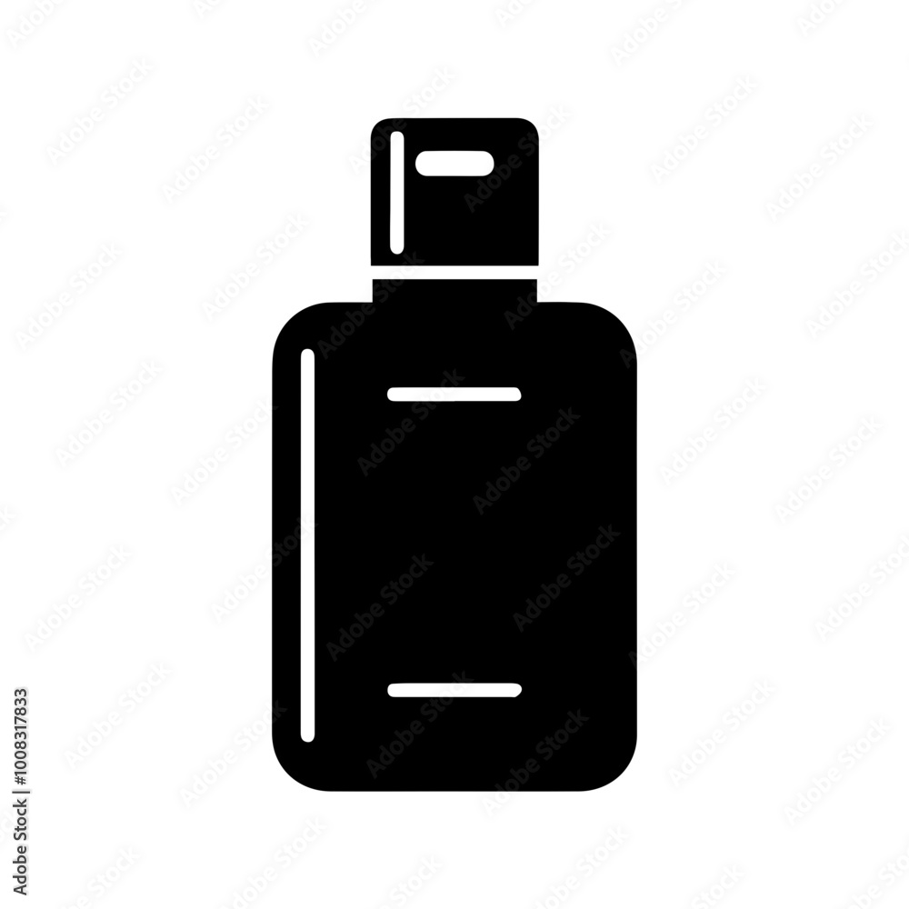 black cosmetic bottle product isolated flat design black cosmetic bottle product isolated flat design