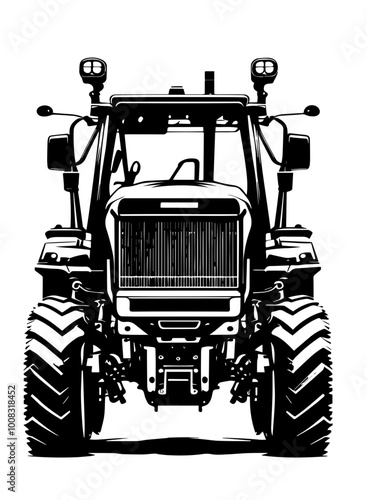 Tractor | Tractor Driver | Heavy Equipment | Farming Equipment | Land Cultivator | Skilled Driver | Farm Vehicle | Farm Life | Original Illustration | Vector and Clipart | Cutfile and Stencil