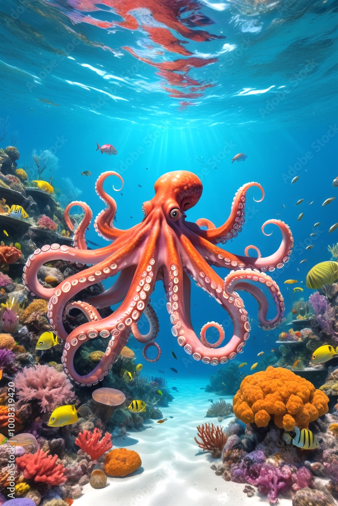 Coral reefs and squid