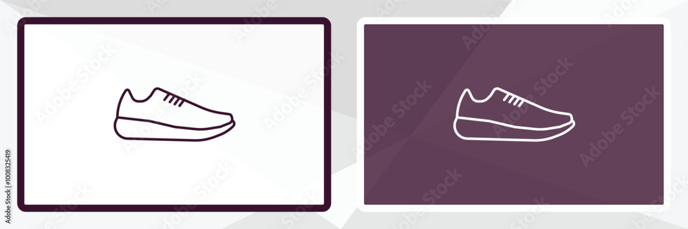 shoes outline icon. Linear vector from clothes concept. Thin line white and black shoes icon isolated on white and dark background shoes outline icon. Linear vector from clothes concept. Thin line white and black shoes icon isolated on white and dark background