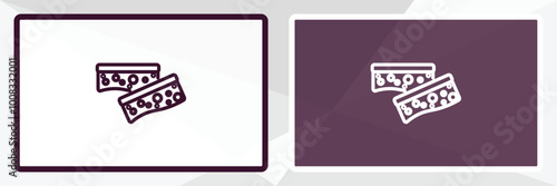 scouring pads outline icon. Linear vector from cleaning concept. Thin line white and black scouring pads icon isolated on white and dark background