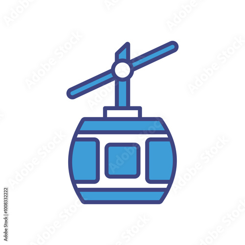 Cable Car icon vector stock illustration