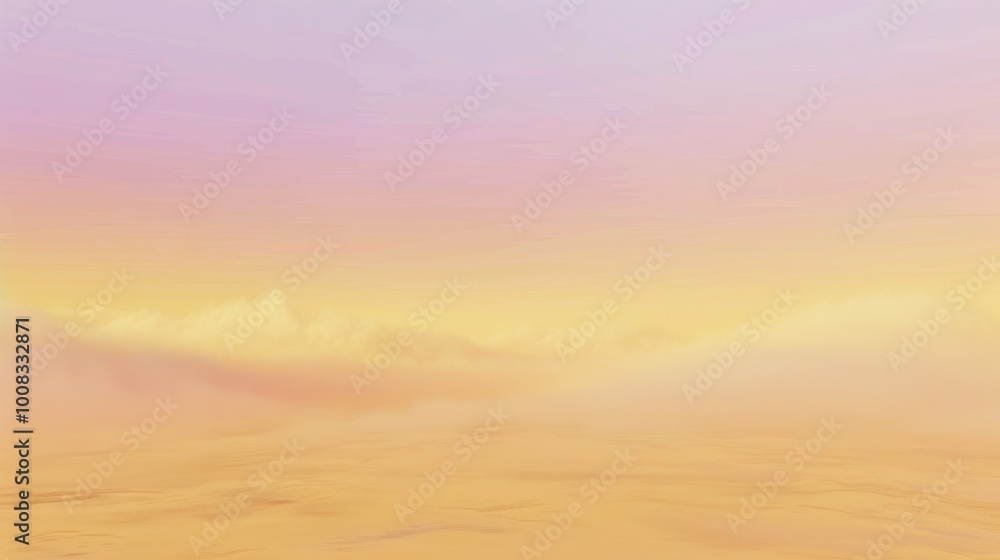Serene Pastel Skies Over Gentle Landscape Serene Pastel Skies Over Gentle Landscape