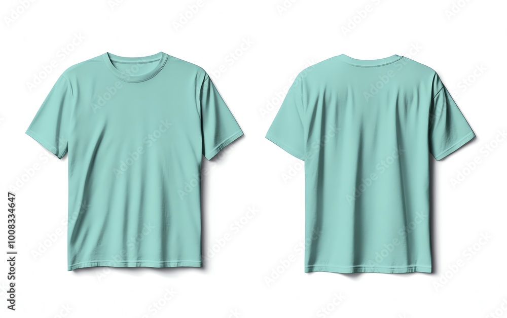 Front and back view mockup of a plain pastel pink tshirt on a white background, displayed side by side, smooth texture, realistic shadow effects, minimalistic design, sharp edges Front and back view mockup of a plain pastel pink tshirt on a white background, displayed side by side, smooth texture, realistic shadow effects, minimalistic design, sharp edges