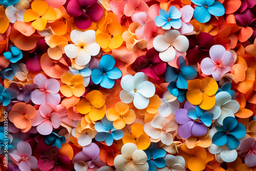 Brightly colored flower petals showcasing diverse pigments and intricate biological details up close