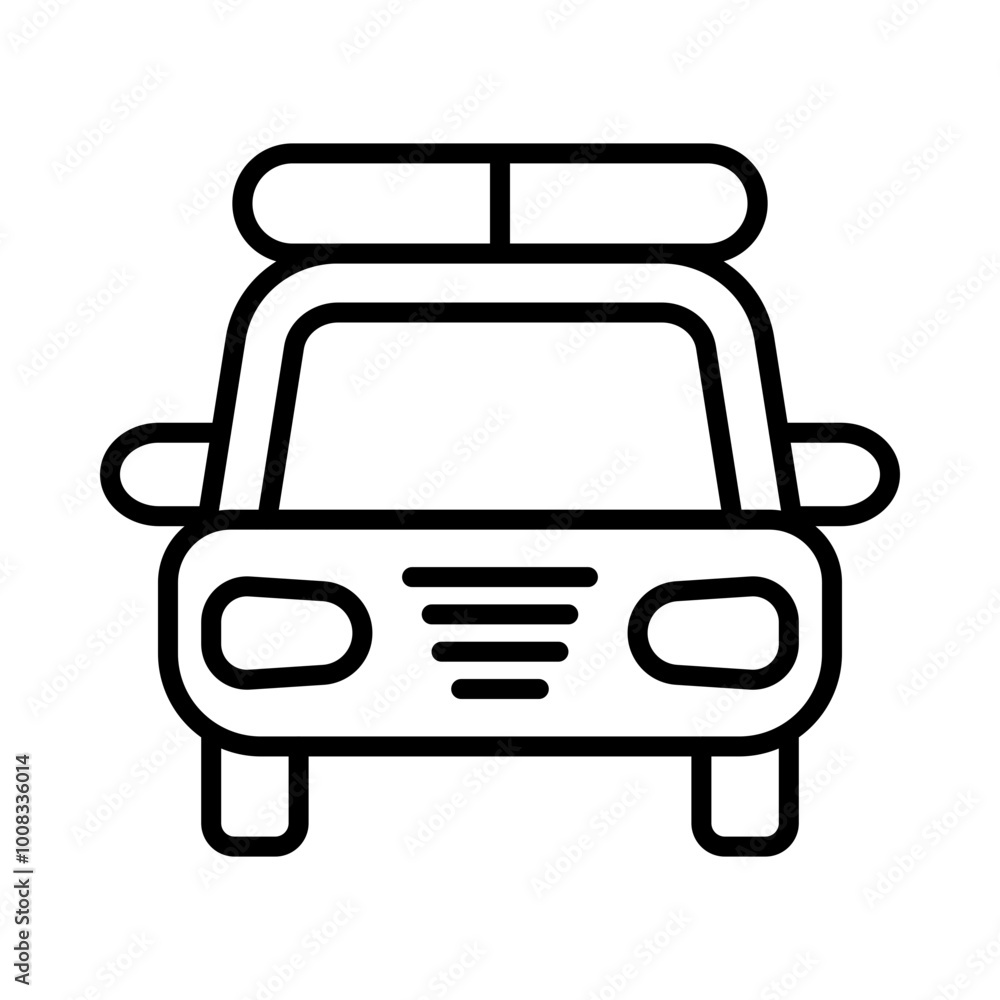 Police Car line icon Police Car line icon