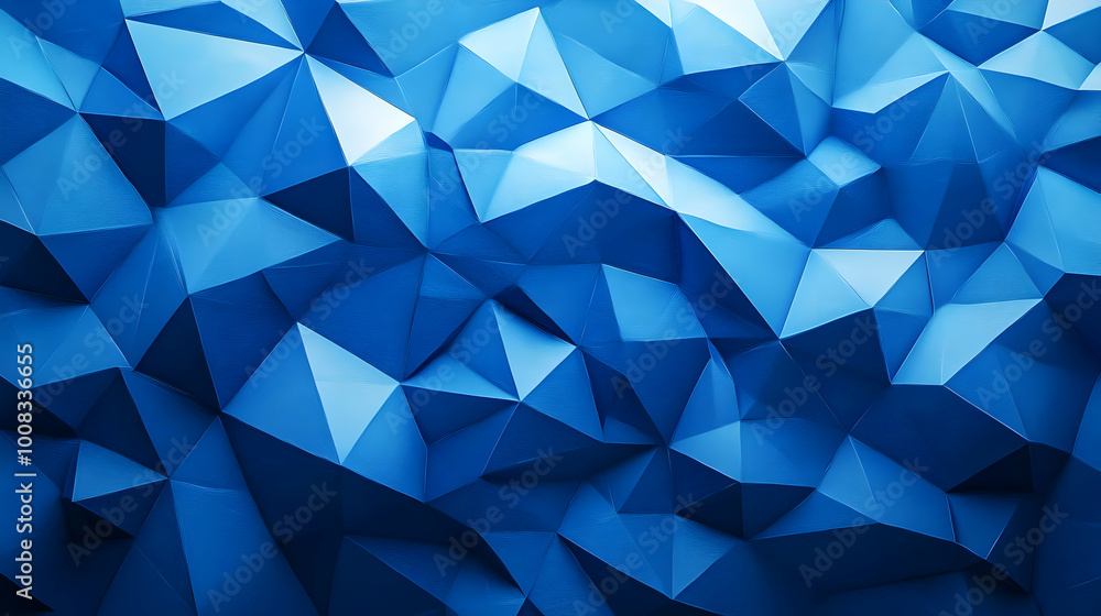 Abstract Blue Geometric 3D Illustration Background Abstract Blue Geometric 3D Illustration Background