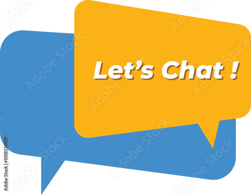 Let's chat Vector for chatting, message, mail, website. Banner for business, marketing and advertising