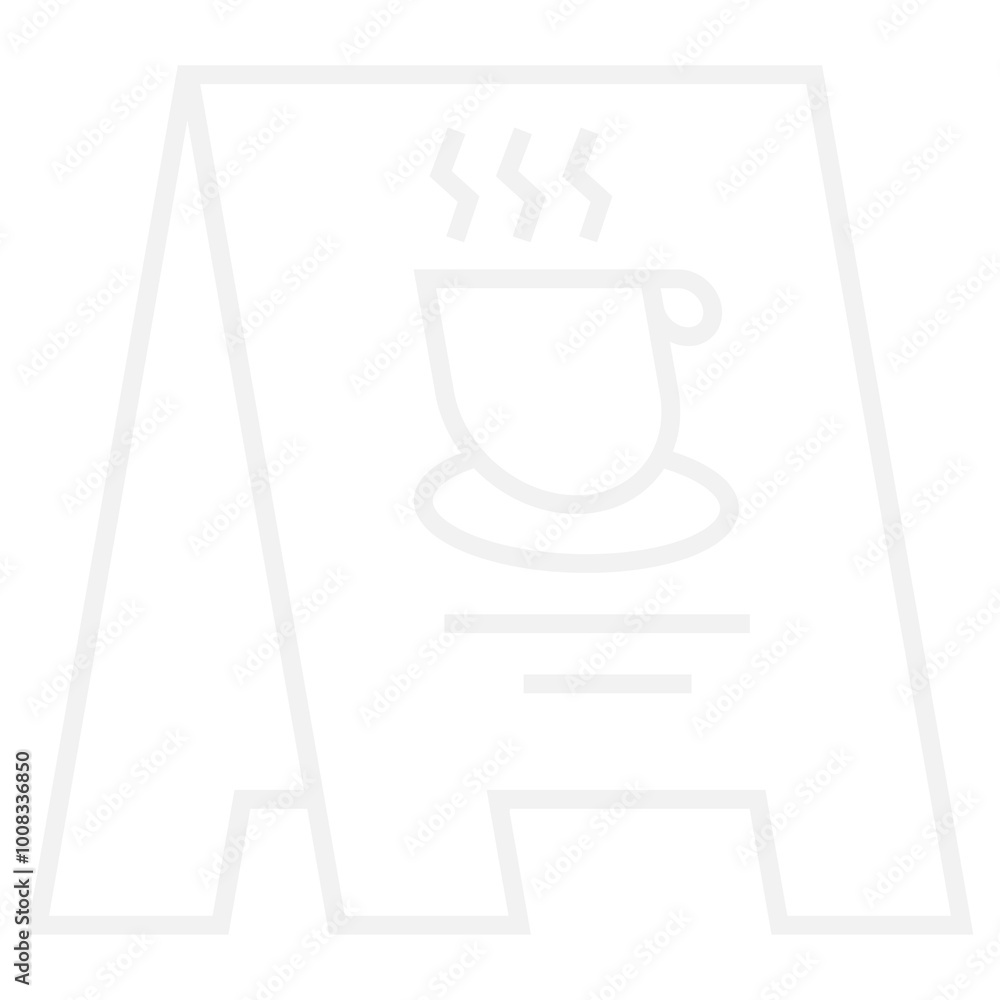 white signboard coffee shop icon white signboard coffee shop icon
