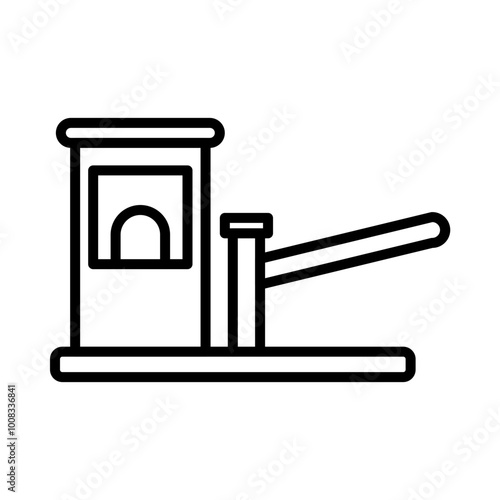 Police Checkpoint line icon