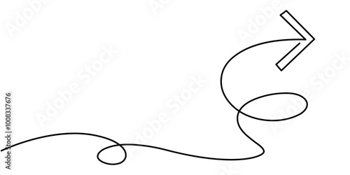 Tornado swirl continuous line with editable stroke isolated on white background - vector illustration set, The whirlpool is drawn in one line. Vortex. Outline drawing. Vector. Isolated on a white back