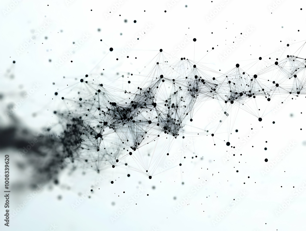 Abstract Background Network Connections Particles Illustration Abstract Background Network Connections Particles Illustration