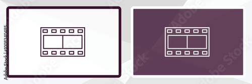 cinema borders outline icon. Linear vector from cinema concept. Thin line white and black cinema borders icon isolated on white and dark background