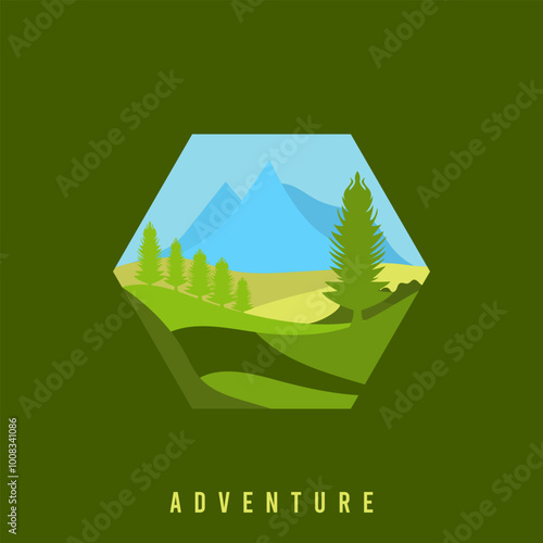 Adventure Logo Template Green