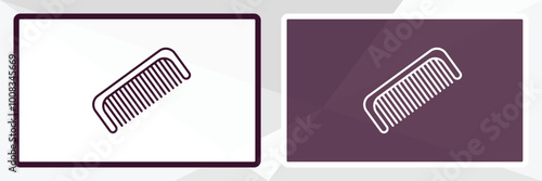 comb outline icon. Linear vector from beauty concept. Thin line white and black comb icon isolated on white and dark background