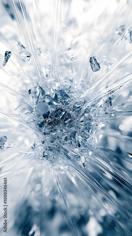 Abstract Ice Explosion Background - Digital Art Abstract Ice Explosion Background - Digital Art