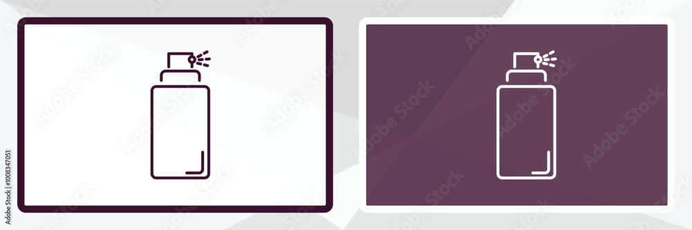 hair spray outline icon. Linear vector from beauty concept. Thin line white and black hair spray icon isolated on white and dark background hair spray outline icon. Linear vector from beauty concept. Thin line white and black hair spray icon isolated on white and dark background