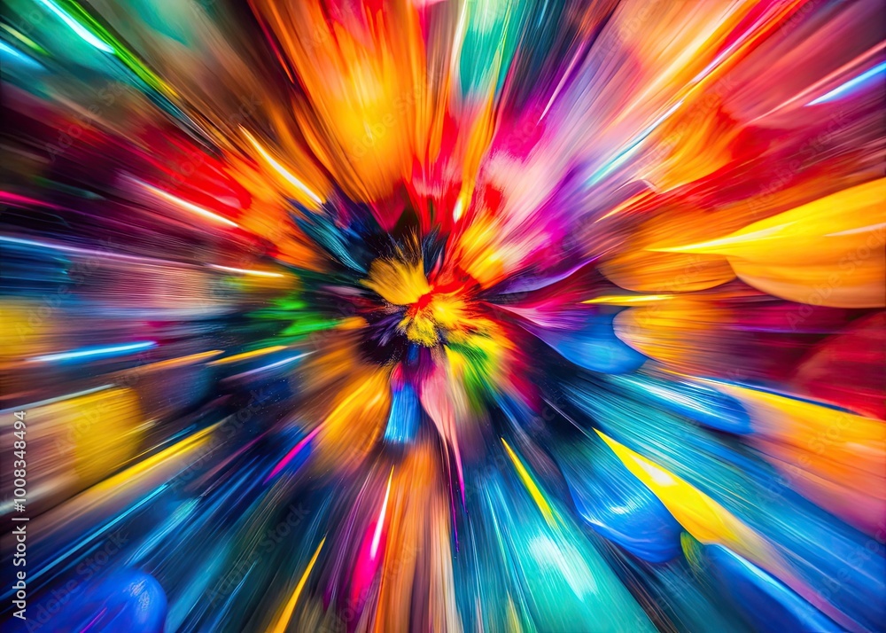 Obraz premium Abstract Colorful Background with Blurred Shapes and Patterns for Creative Design Projects and Art