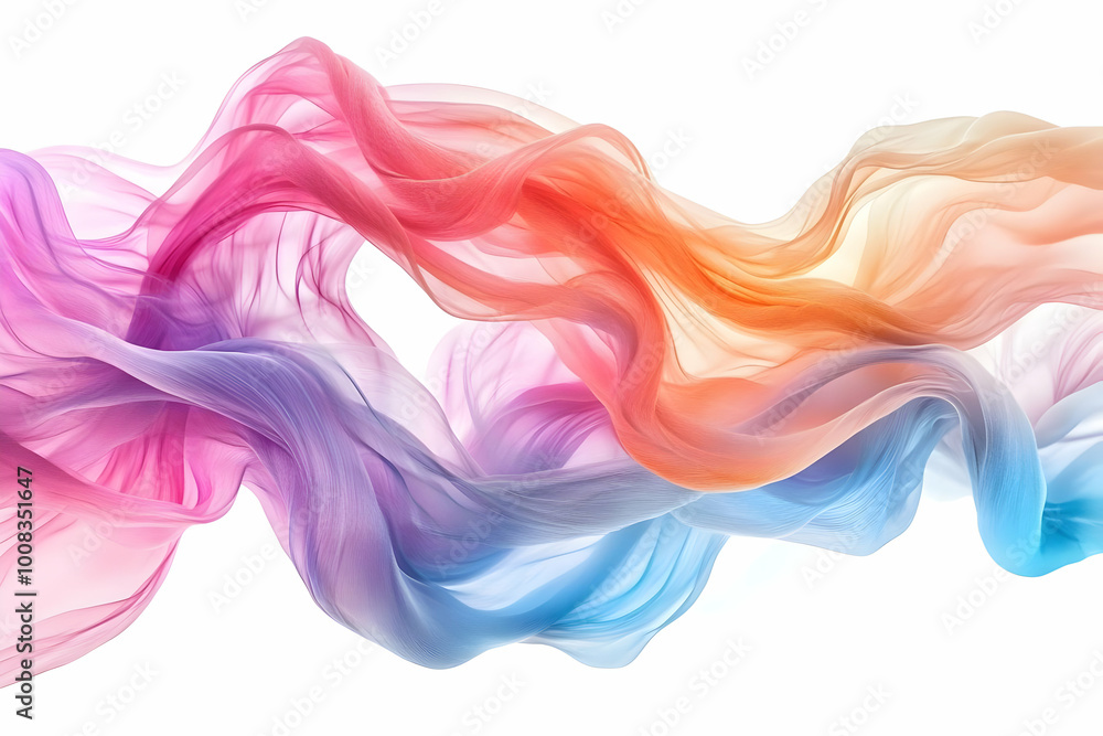 Abstract Background - Flowing Pink, Orange, and Blue Fabric Abstract Background - Flowing Pink, Orange, and Blue Fabric