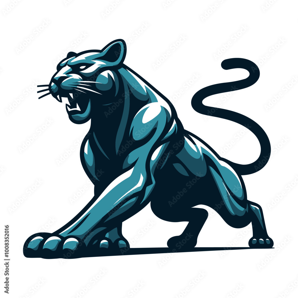 Fototapeta premium Puma vector and illustration.