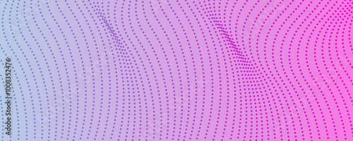 Colorful halftone background with flowing dots