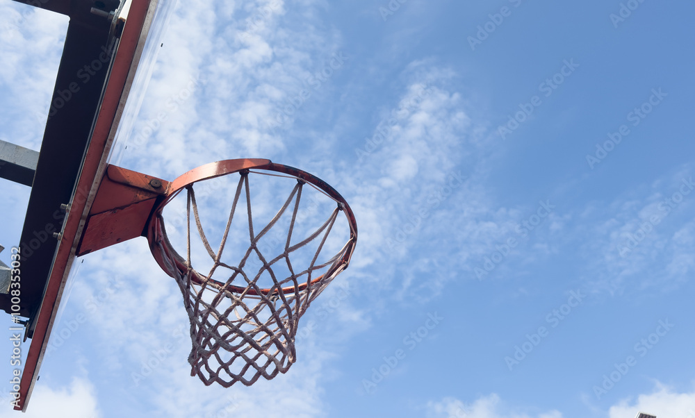 Street basketball.Basketball Hoop close up. Street basketball.Basketball Hoop close up.